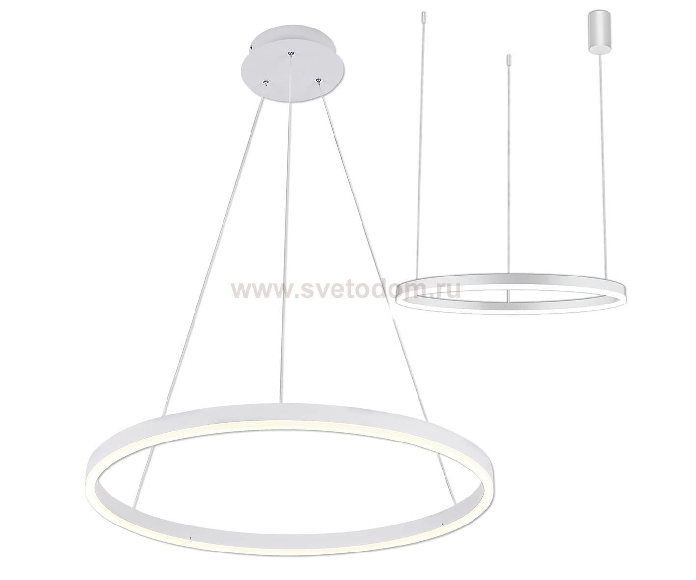 08214,01A(4000K) Подвес Тор белый d80 h150 Led 45W (4000K) 2 типа крепления Kink light