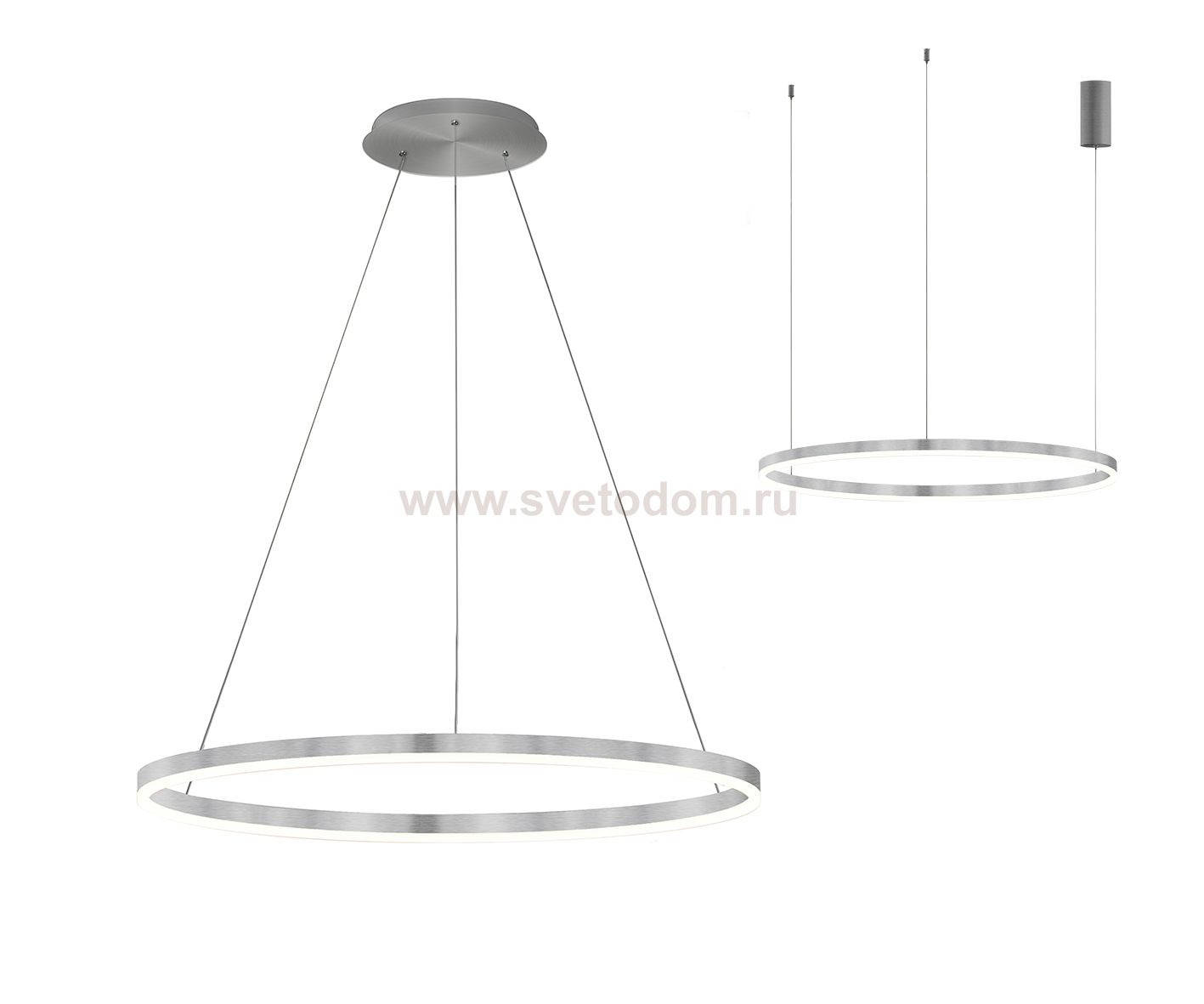 Kink Light 08214,12A(4000K) Подвес Тор матовый никель d80 h150 Led 45W (4000K) 2 типа крепления