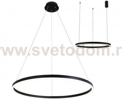 08214,19A(4000K) Подвес Тор черный d80 h150 Led 45W (4000K) 2 типа крепления Kink light
