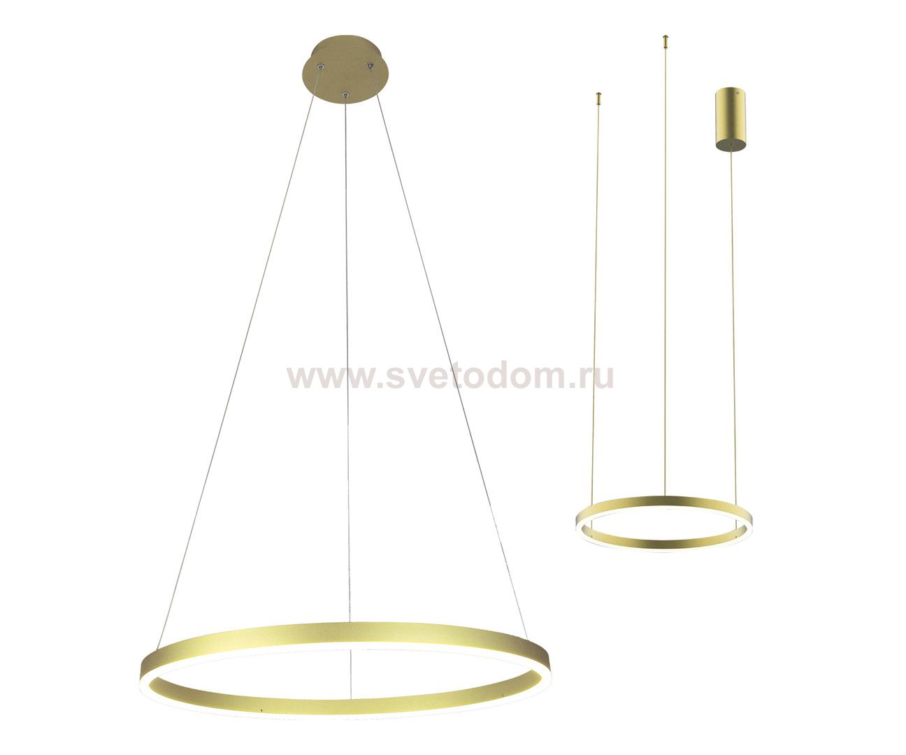 Kink Light 08214,32P(3000K) Подвес Тор светлое мат.золото d80