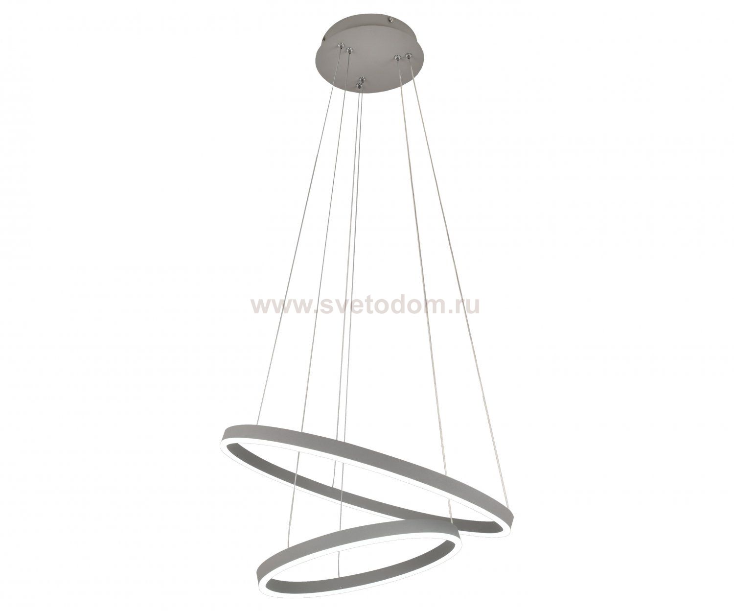 08219,16(4000К) Подвес Тор серебро d60+40 h200 Led 60W (4000K) Kink light