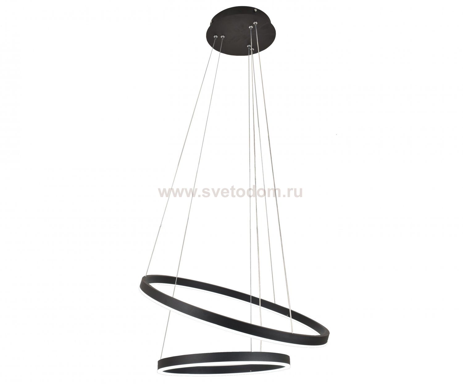 Подвесной светильник ТОР черный d60+40 h110 Led 60W (4000K) с пультом ДУ Kink light 08219,19A(4000K)