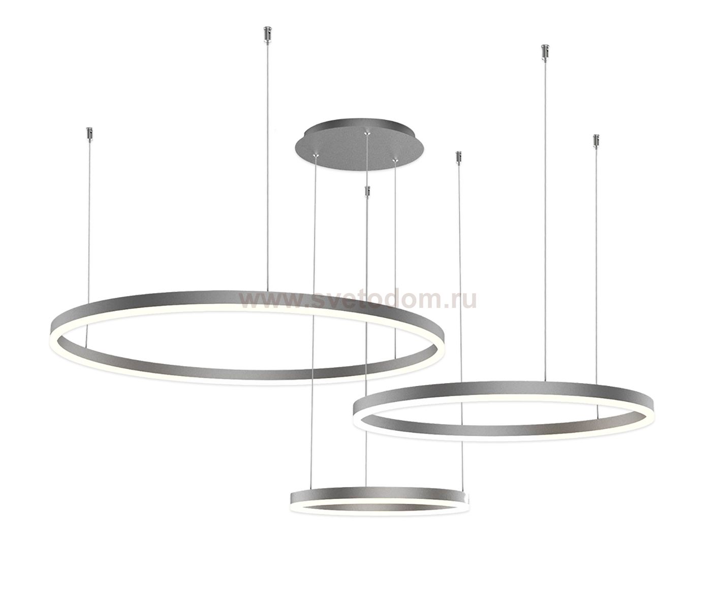 Kink Light 08223,12PA(4000K) Подвес диммируемый Тор матовый никель w133.5*95(d80+60+40) h150 Led 110w (4000k) с пультом ДУ