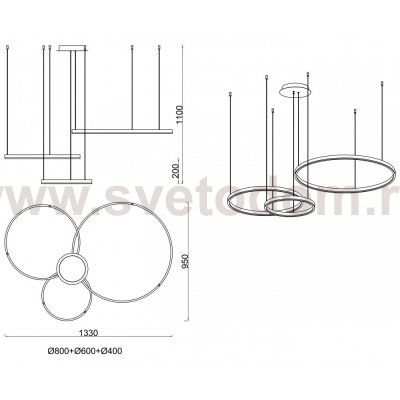 Люстра Kink light 8223,04P(4000K) Тор