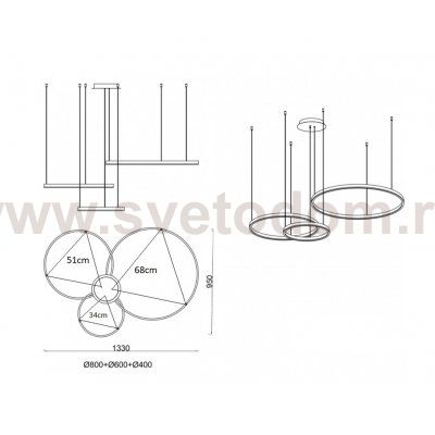 Люстра Kink Light 8223,32P Тор