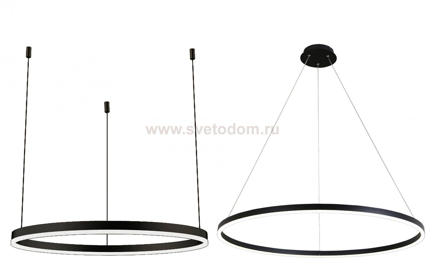 08228,19A(4000K) Подвес Тор черный d100 h150 Led 56W (4000K) 2 типа крепления Kink light