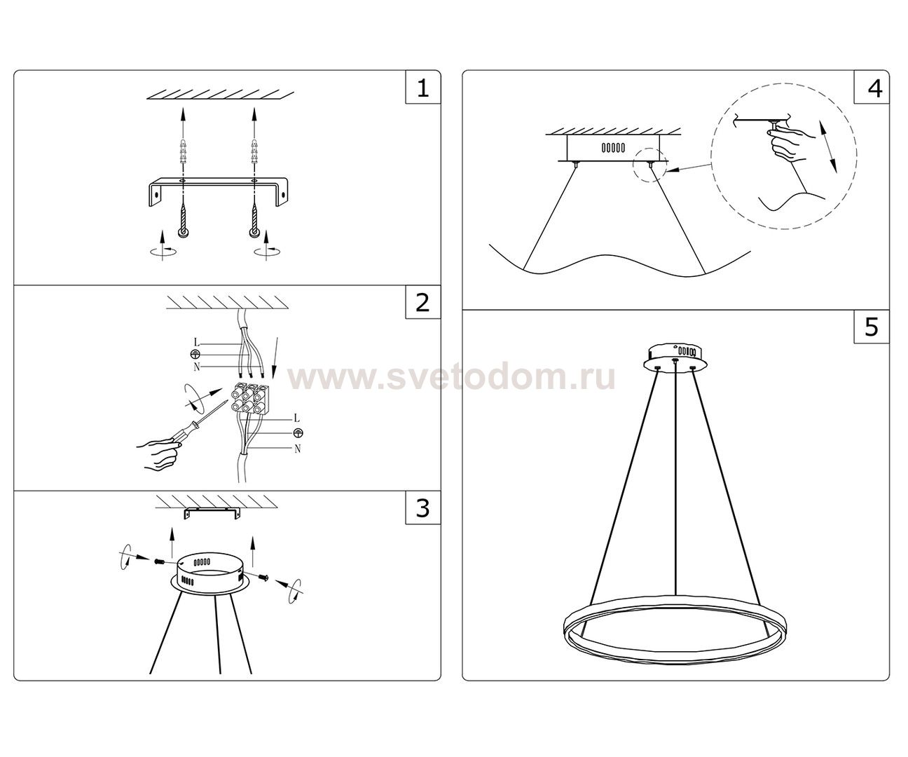 Kink Light 08228,01A(4000K) Подвес димм. Тор белый d100