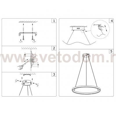 Kink Light 08228,01A(4000K) Подвес димм. Тор белый d100