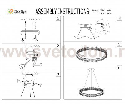 Kink Light 08243,12A Подвес Лаура матовый никель d60 h150 Led 36W (4000K)