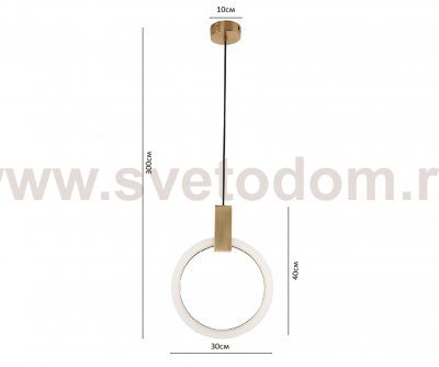 Kink Light 08430-30,20 Подвес Азалия бронза d30 h300 Led 15W (4000K) (корпус w30*40)