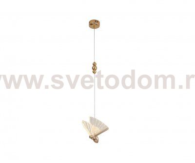 08444-1B,33 Подвес Баттерфляй золото w22*16 h200 (высота корпуса светильника h24) Led 8W (3000K) Kink light