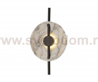 Kink Light 08451W,19(01) Бра Велси черный/белый d35 h50 Led 6W (3000K)