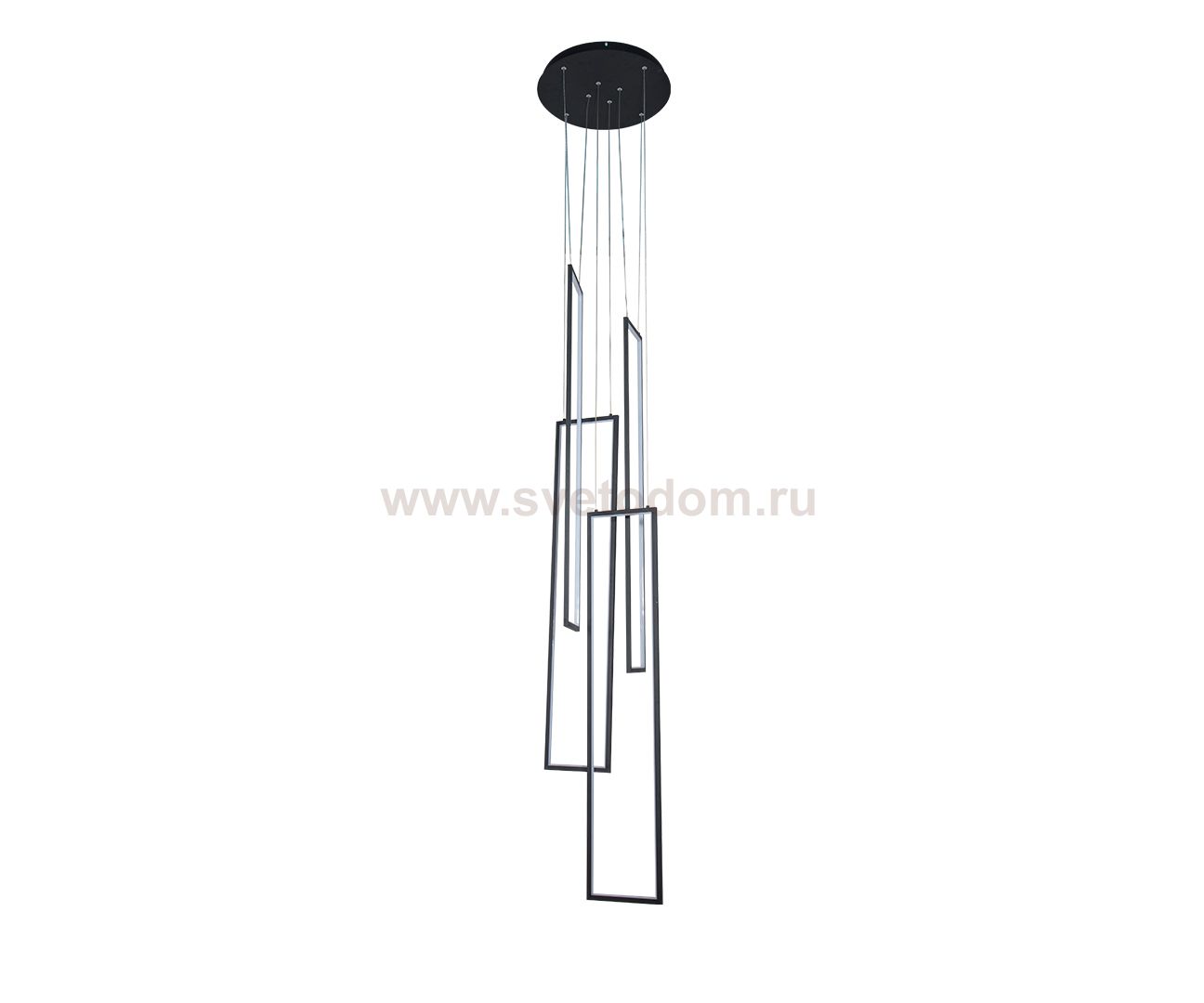 Kink Light 08459-4A,19 Люстра каскадная Алони черный d40 h500 (W100*20) Led 128W (4000K)
