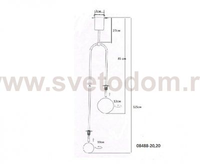 08488-20,20 Светильник полоточный Ирэн бронза w35*15 h120 G4 2*5W (4000K) (Led лампы в комплекте) Kink light