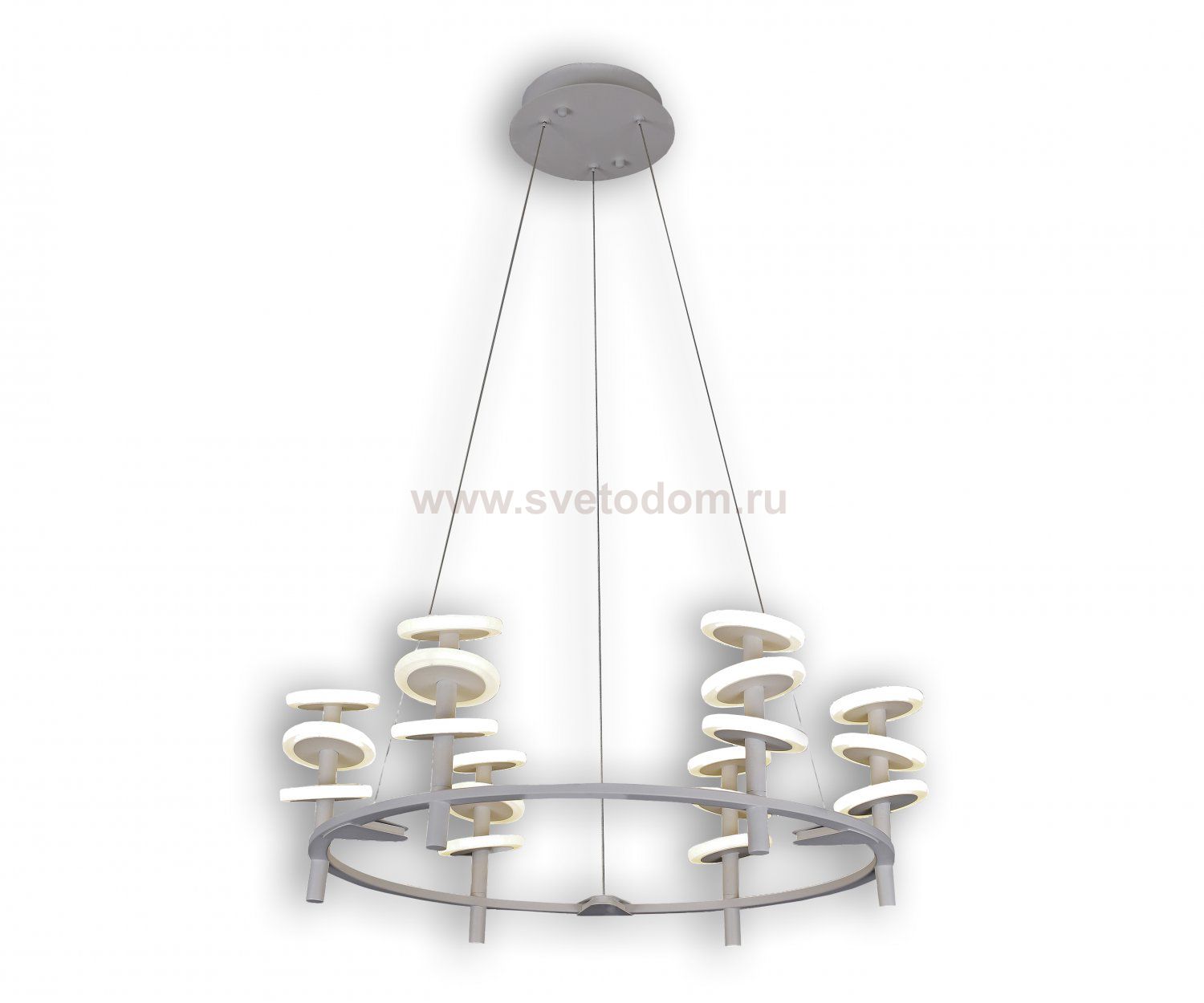 Подвесной светильник ПРУЖИНКИ белый d60 h110 Led 72W (4200K) Kink light 08520-6A