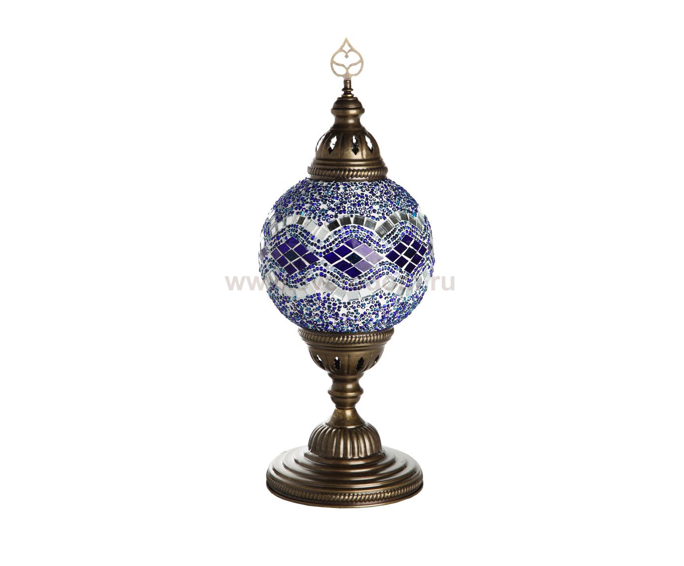 Настольная лампа МАРОККО голубой h-39. d-15 Е14 1*40w Kink light 915,05