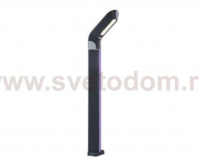 Kink Light 09200-F(220V),16(10) Светильник уличный Линден серый 220V w10*24 h80 Led 10W (4000K) Декоративная подсветка розовая.