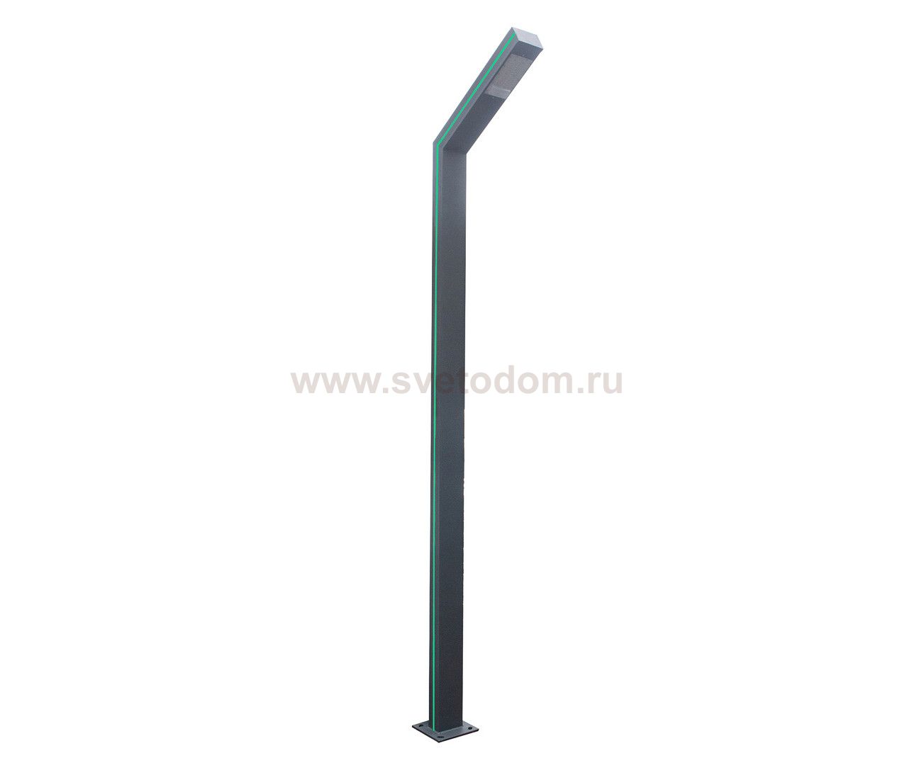 Kink Light 09202-F(220V),16(07) Светильник уличный Рагги серый 220V w13*8,5 h300 Led 30W (4000K) Декоративная подсветка зеленая.