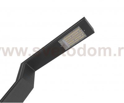 Kink Light 09203-F(220V),16(05) Светильник уличный Сания серый 220V w13*8,5 h300 Led 30W (4000K) Декоративная подсветка синяя.