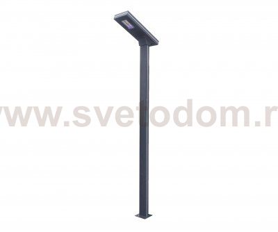 Kink Light 09204-F,16(05) Светильник уличный Джон серый с солнечной батареей w13*8,5 h300 Led 36W (6000K) Декоративная подсветка синяя. С пультом ДУ