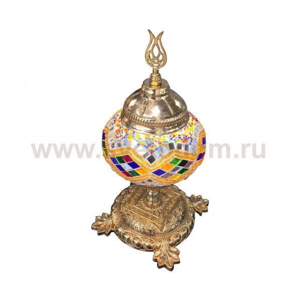 Настольная лампа МАРОККО золото (плафон - микс) h31 d12 E14 1*40W Kink light 9303,45