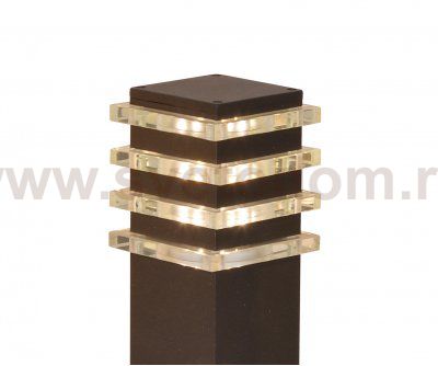 Kink Light 09313-80F,19 Светильник уличный Глари черный w11*11 основание w13,7*13,7 h80 E27 1*60w