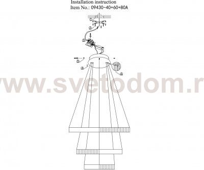 Люстра Kink light 9430-40+60+80A,19 Далим