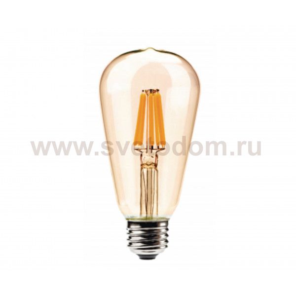 Лампа золотая E27 6W (2700K) Kink light 98646,33