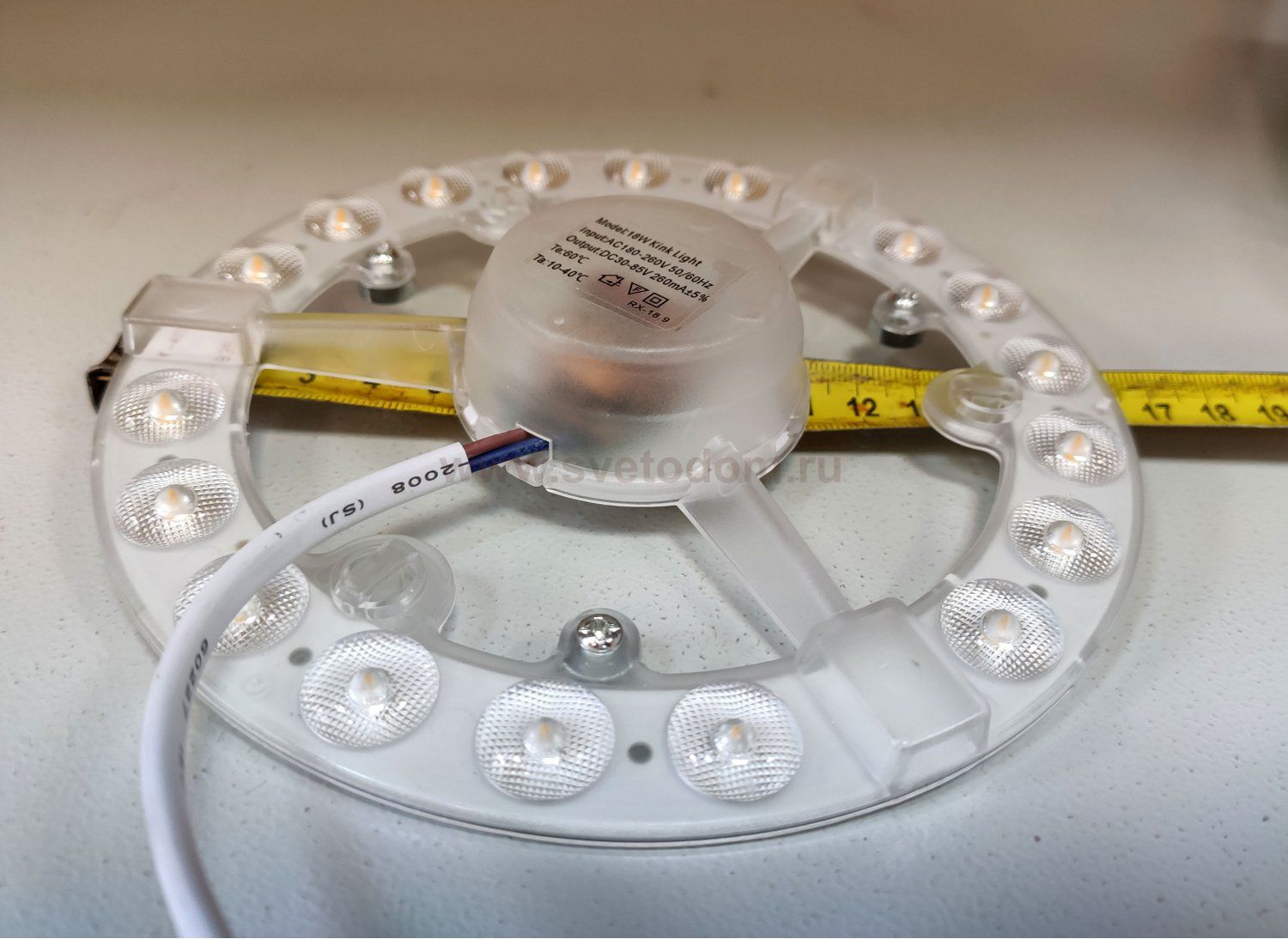 Светодиодный модуль+драйвер 18w (4000K) d-18,5 (КРИСТАЛЛ) Kink light L074130-1