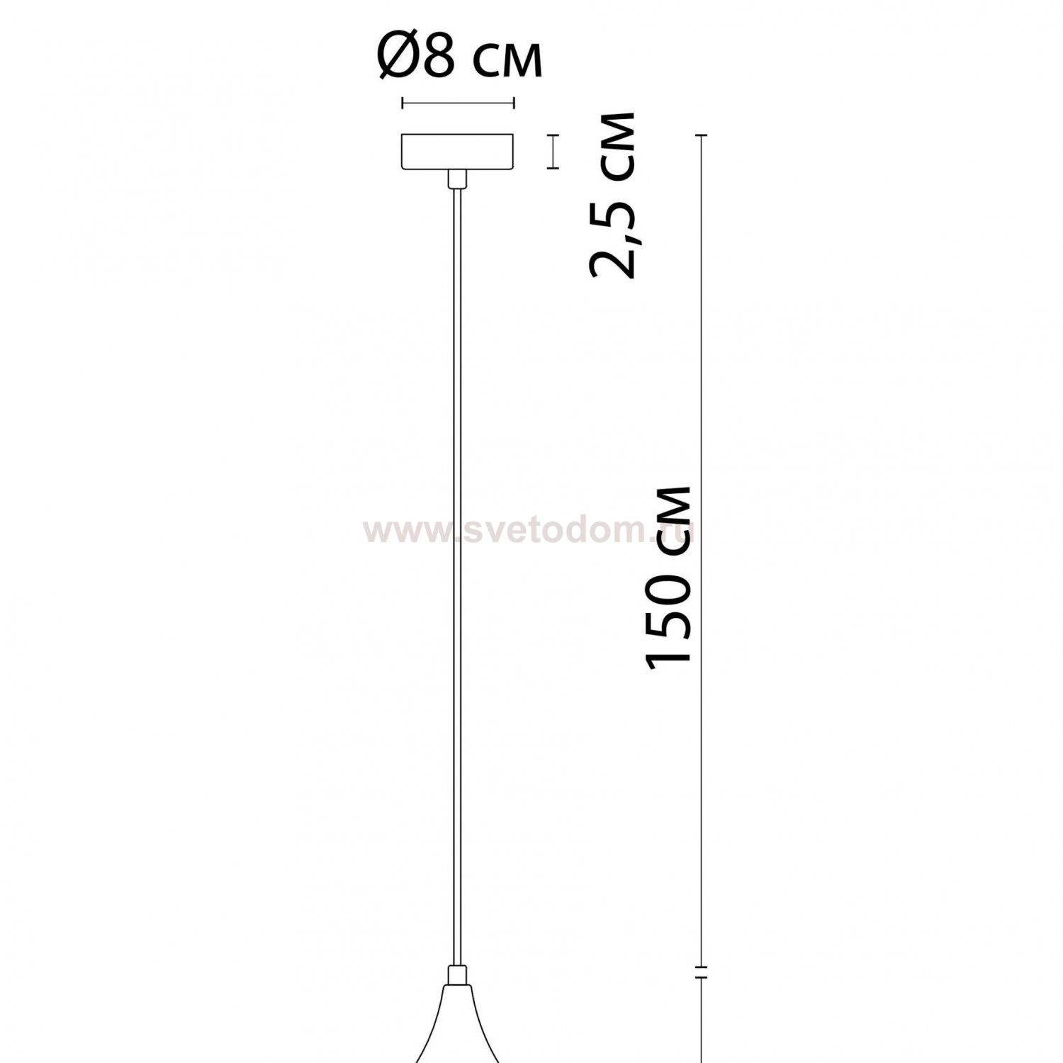 Подвесное крепление для светильников с цоколем E14 прозрачный шнур 1,6м хром 7951