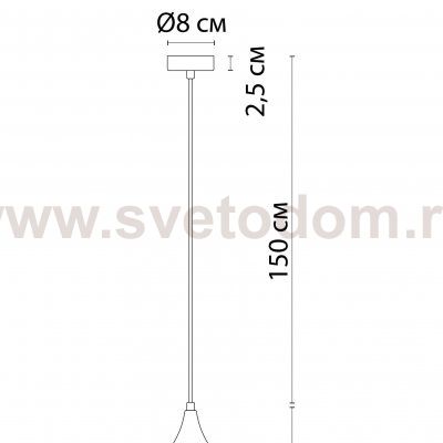 Подвесное крепление для светильников с цоколем E14 прозрачный шнур 1,6м хром 7951