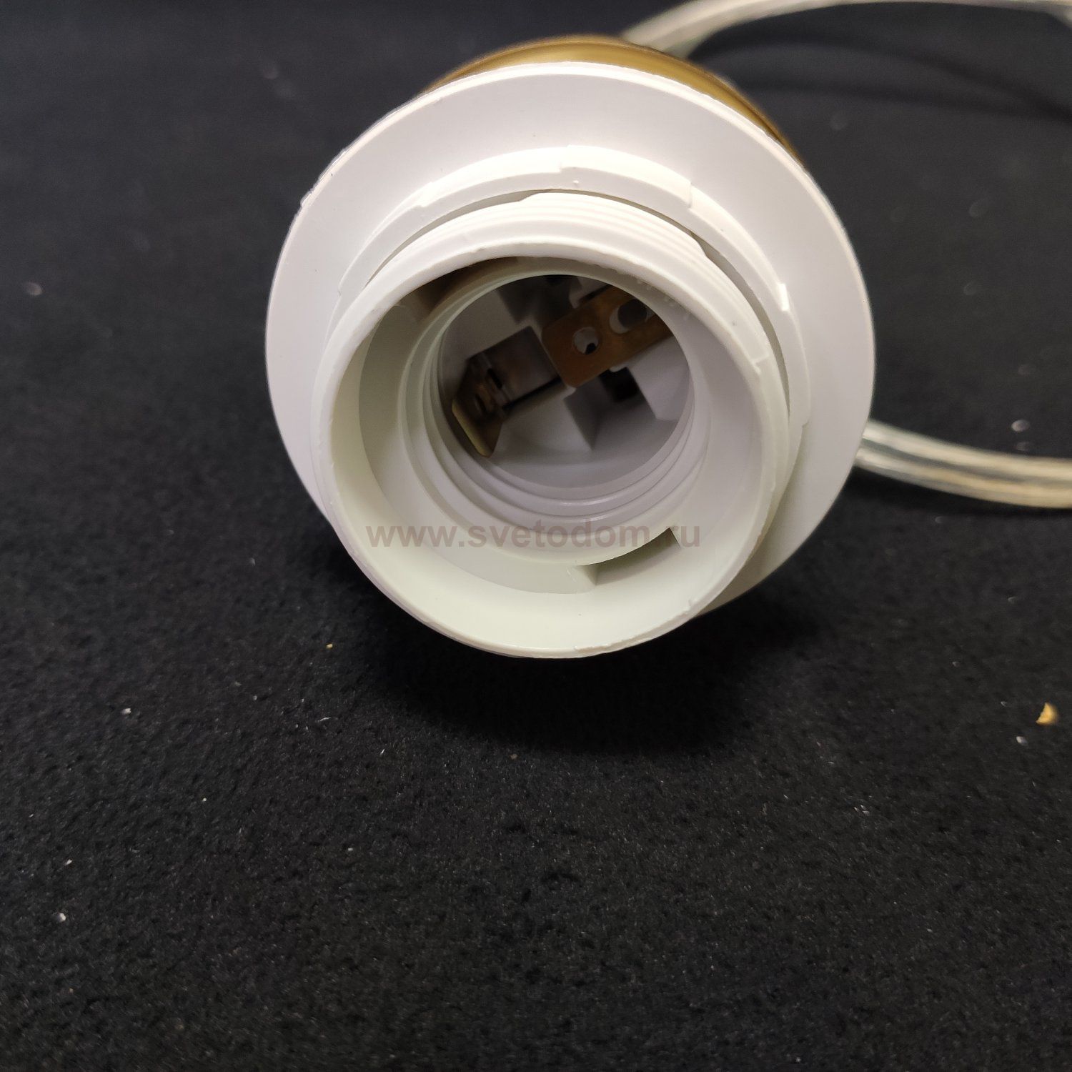 Подвесное крепление для светильников с цоколем E27 прозрачный шнур 1,1м бронза (3458)