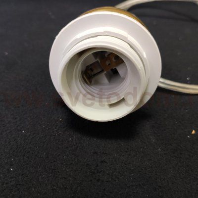 Подвесное крепление для светильников с цоколем E27 прозрачный шнур 1,1м бронза (3458)