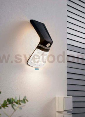 Уличный настенный светильник на солнечной батарее светодиодный LAMOZZO 1 Eglo 98758