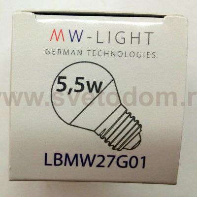 Лампочка диодная E27 5,5Вт Mw light LBMW27G01
