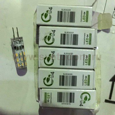 Лампа диодная G4 1,5W 3000К узкая