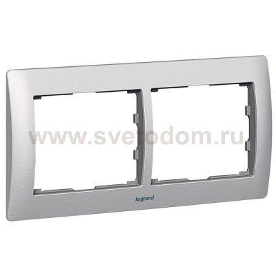 Legrand Galea Life Тертый Алюминий/Brushed Aluminium Рамка 2-я гориз