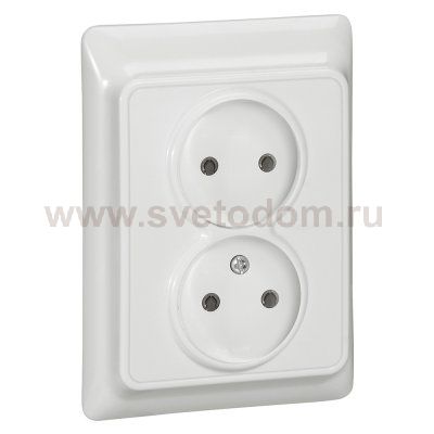 Legrand Kaptika Белый Розетка 2-я б/з 782112