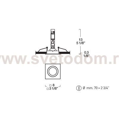 Встраиваемый светильник Leucos 1085