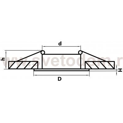 Светильник точечный встраиваемый декоративный под заменяемые галогенные или LED лампы Levigo Lightstar 010013