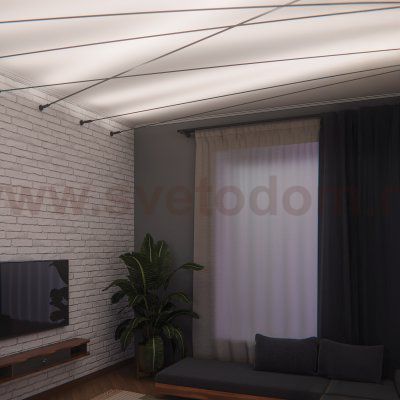 Тросовая система CORDA 5м и блок питания на 100W (max мощность ленты 18W/метр) Corda Lightstar 100CORDA5