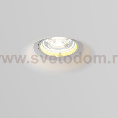 112000 Рамка (светильник) CLICK-CLACK скрытого монтажа лампочек и LED модулей MR16 в натяжной потолок ANELLO БЕЛЫЙ