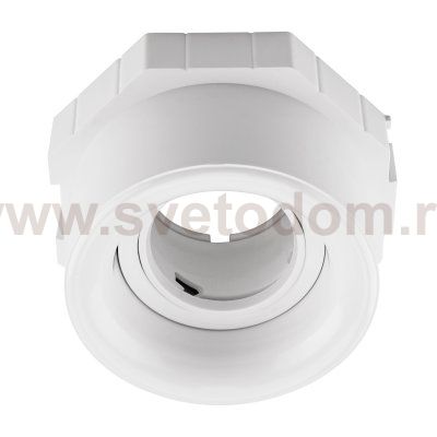 112000 Рамка (светильник) CLICK-CLACK скрытого монтажа лампочек и LED модулей MR16 в натяжной потолок ANELLO БЕЛЫЙ