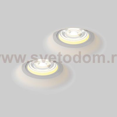 112000 Рамка (светильник) CLICK-CLACK скрытого монтажа лампочек и LED модулей MR16 в натяжной потолок ANELLO БЕЛЫЙ