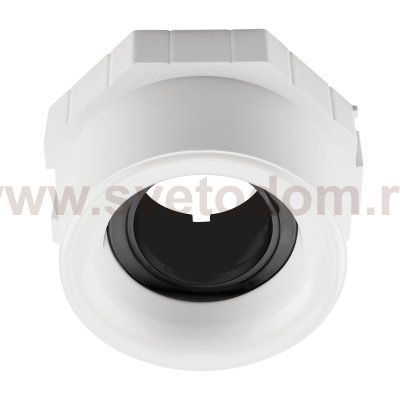 112007 Рамка (светильник) CLICK-CLACK скрытого монтажа лампочек и LED модулей MR16 в натяжной потолок ANELLO БЕЛЫЙ/ЧЕРНЫЙ