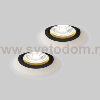 112007 Рамка (светильник) CLICK-CLACK скрытого монтажа лампочек и LED модулей MR16 в натяжной потолок ANELLO БЕЛЫЙ/ЧЕРНЫЙ
