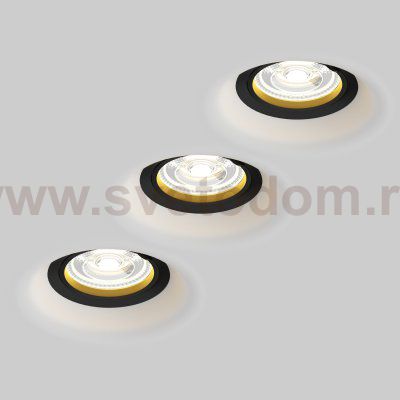112007 Рамка (светильник) CLICK-CLACK скрытого монтажа лампочек и LED модулей MR16 в натяжной потолок ANELLO БЕЛЫЙ/ЧЕРНЫЙ