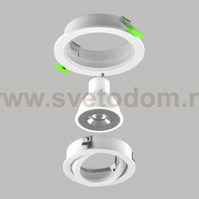 011610 Светильник SINGO BASE Round X1 MR16/GU10 БЕЛЫЙ