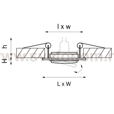 Светильник встраиваемый 100*100мм белый Lightstar 11611 Singo