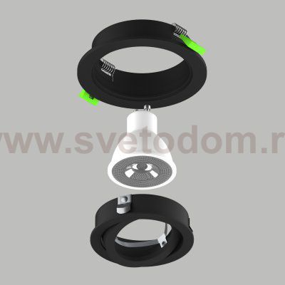 011620 Светильник SINGO BASE Round X1 MR16/GU10 ЧЕРНЫЙ